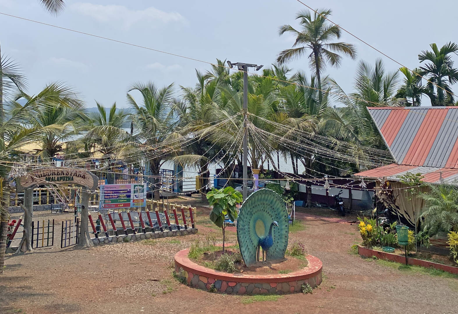 Top view of Akalappuzha Lake View Children